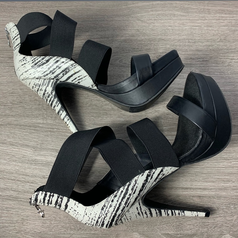 Platform, strappy heeled sandals